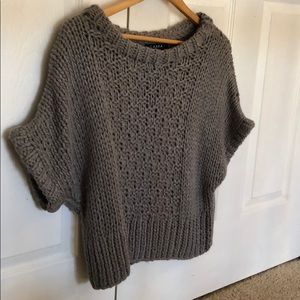 Gray knit sweater